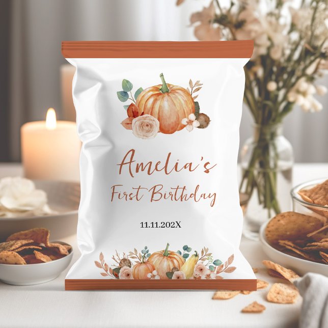 Pumpkin 1:a födelsedag Chip-bloggare Reklamblad (Skapare uppladdad)