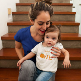 Pumpkin 1:a födelsedagen Baby T-Shirt