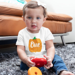 Pumpkin 1:a födelsedagen Baby T-Shirt