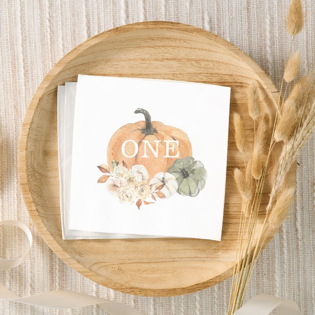 Pumpkin 1:a födelsedagen pappersservett (Skapare uppladdad)