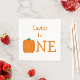Pumpkin 1:a födelsedagen pappersservett
