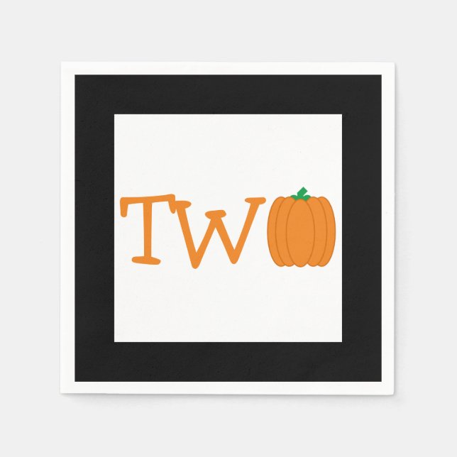 Pumpkin 2:a födelsedagen pappersservett (Framsidan)