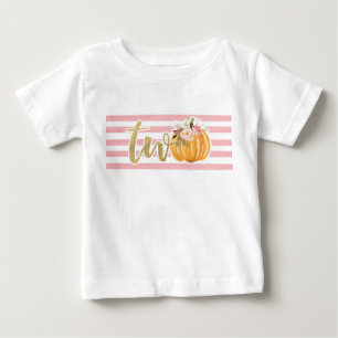 Pumpkin 2:a födelsedagsskeppet - Rosa Rand T Shirt