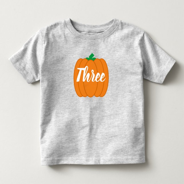 Pumpkin 3:e födelsedagen Småbarn T-shirt (Framsida)