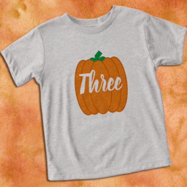 Pumpkin 3:e födelsedagen Småbarn T-shirt (Skapare uppladdad)