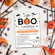 Pumpkin A Little Boo Halloween Baby Shower