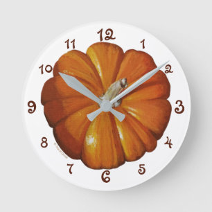 Pumpkin Acrylic Wall Clock Rund Klocka