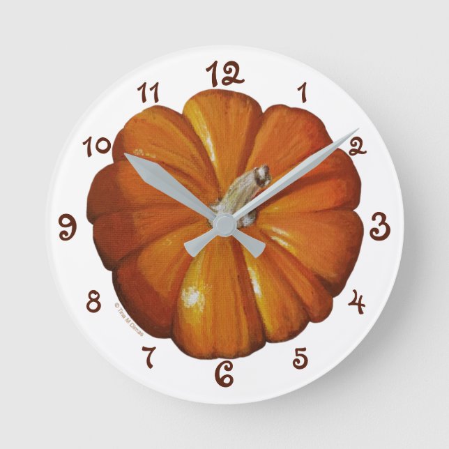 Pumpkin Acrylic Wall Clock Rund Klocka (Framsida)