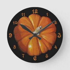Pumpkin Acrylic Wall Clock Rund Klocka