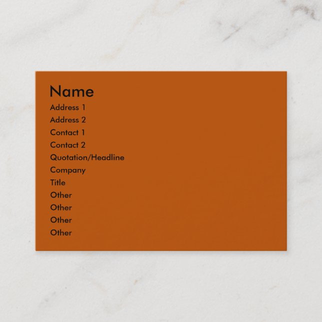 Pumpkin-Affärskort Visitkort (Framsida)