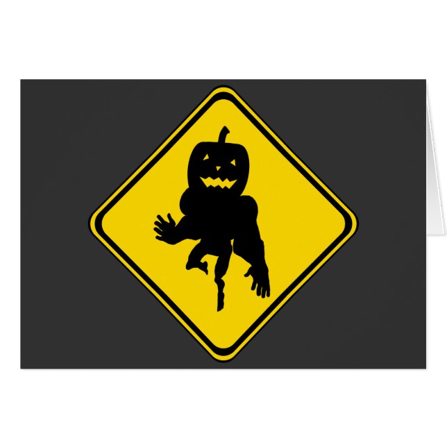 Pumpkin Ahead! Hälsningskort (Framsidan Horizontal)