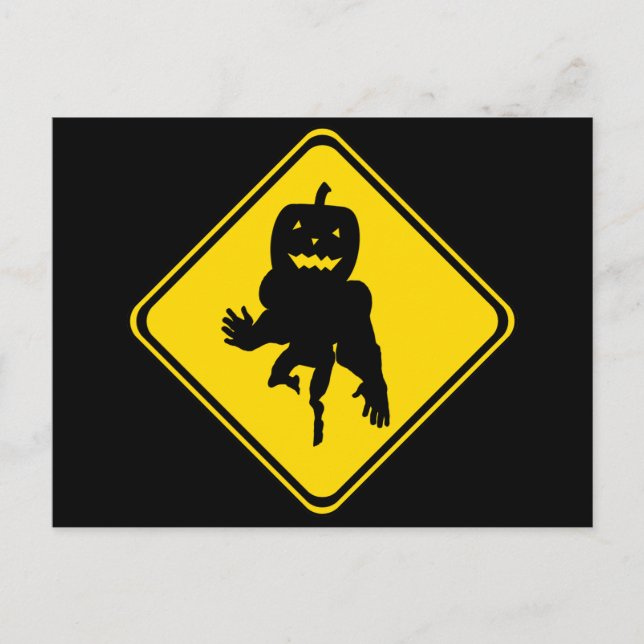 Pumpkin Ahead! Vykort (Framsida)