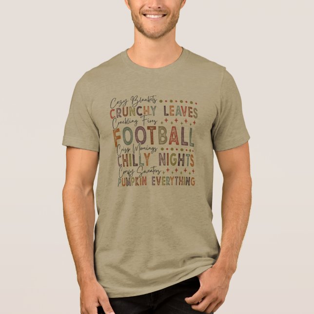 Pumpkin All Football, Chilly Night T Shirt (Framsida)