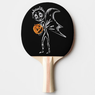 Pumpkin-Älvor har Roligt på Halloween Pingisracket