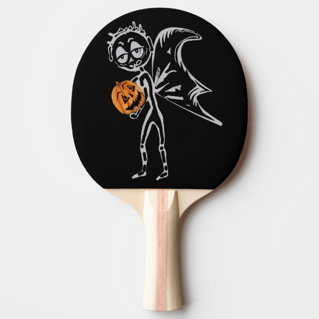 Pumpkin-Älvor har Roligt på Halloween Pingisracket (Framsidan)