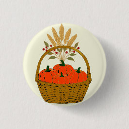 🍂 **Pumpkin and Wheat Basket Badge Knapp