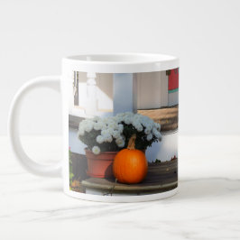 Pumpkin and White Morsa - Martha's Vineyard Jumbo Mugg