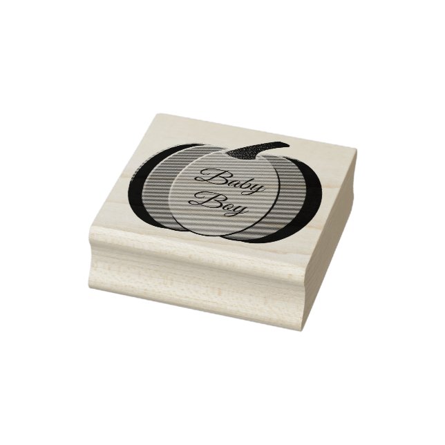 Pumpkin Anpassningsbar Baby Shower för Cute Blue P Stämpel (Stämpel)