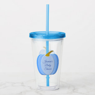 Pumpkin Anpassningsbar Baby Shower för Cute Blue P Take Away Mugg