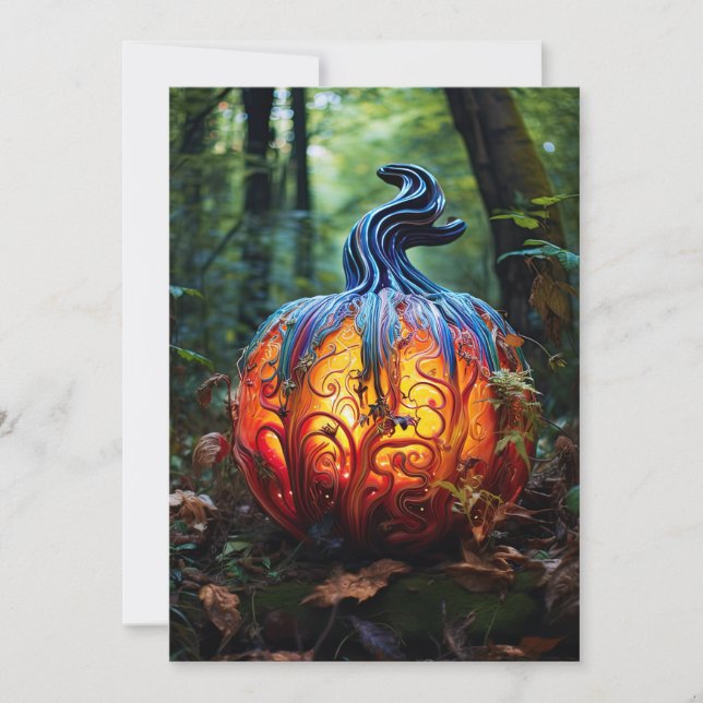 Pumpkin anpassningsbar Finare Inbjudningar (Framsida)