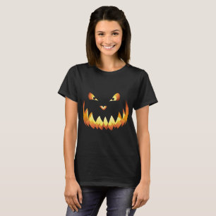 Pumpkin Ansikte 4 för Halloween T-shirt