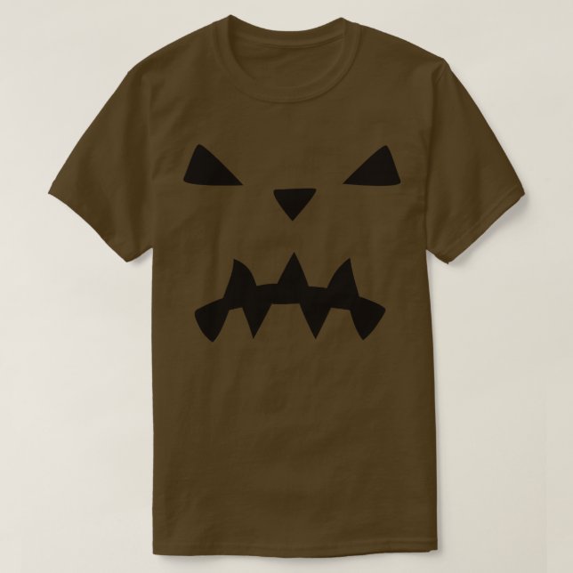 Pumpkin Ansikte 7 T Shirt (Design framsida)