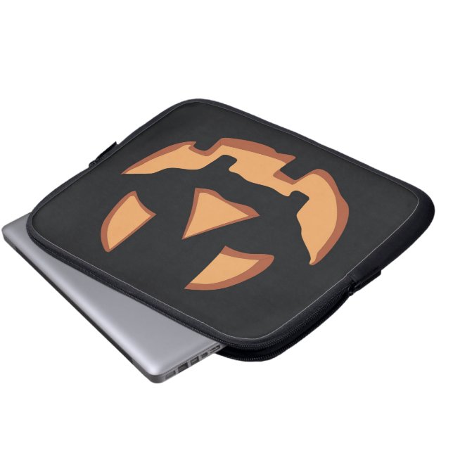 Pumpkin ansikte för Halloween Laptop Fodral (Framre botten)