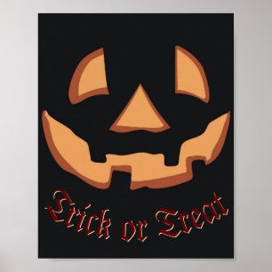Pumpkin ansikte för Halloween Poster