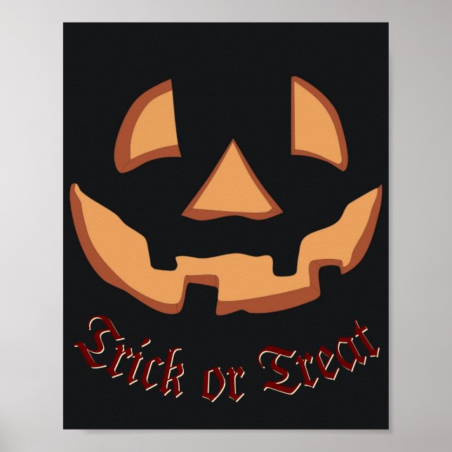 Pumpkin ansikte för Halloween Poster (Framsidan)