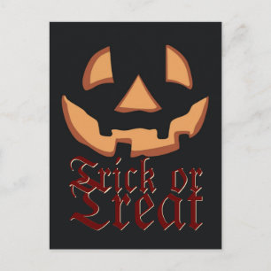 Pumpkin ansikte för Halloween Vykort