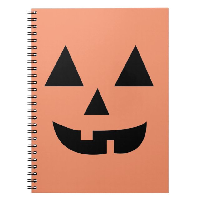 Pumpkin Ansikte Halloween Anteckningsbok (Framsidan)