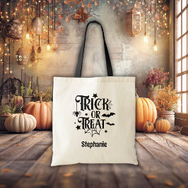 Pumpkin Ansikte Jack o lantern med Namn Tygkasse