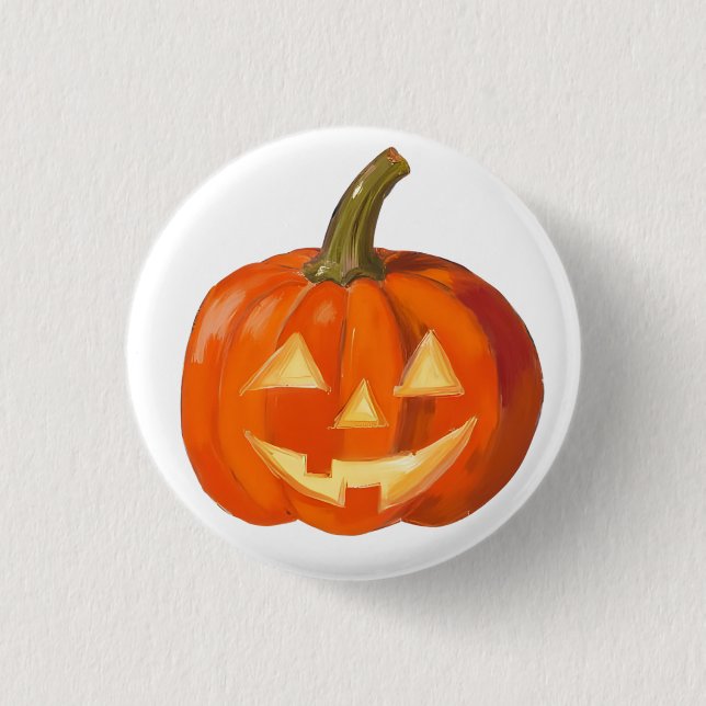 Pumpkin Ansikte Knapp (Framsida)