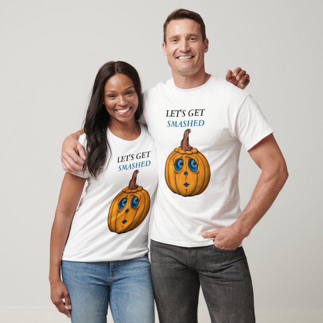 Pumpkin ansikte, Låt oss bli krossad blå ögon Tee (Unisex)