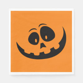 Pumpkin Ansikte Orange Halloween Pappersservett