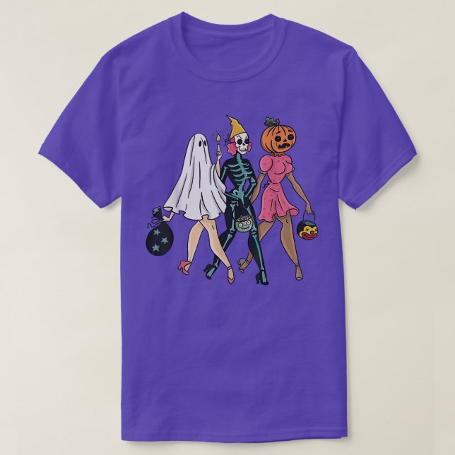 Pumpkin Ansikte Skeleton Shirt, Skeleton Pumpkins  T Shirt (Design framsida)