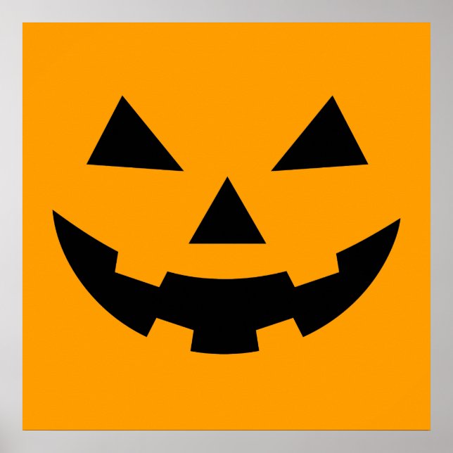 Pumpkin Ansikte Square Poster (24x24) (Framsidan)