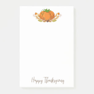 Pumpkin-anteckningar för thanksgiving post-it block