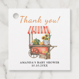 Pumpkin är på vägen Baby Shower Tack Gåvor Etiketter