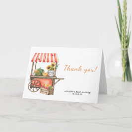 Pumpkin är på vägen Baby Shower Tack Kort