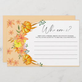 Pumpkin Arch Vem är jag möhippa-match? Brevpapper