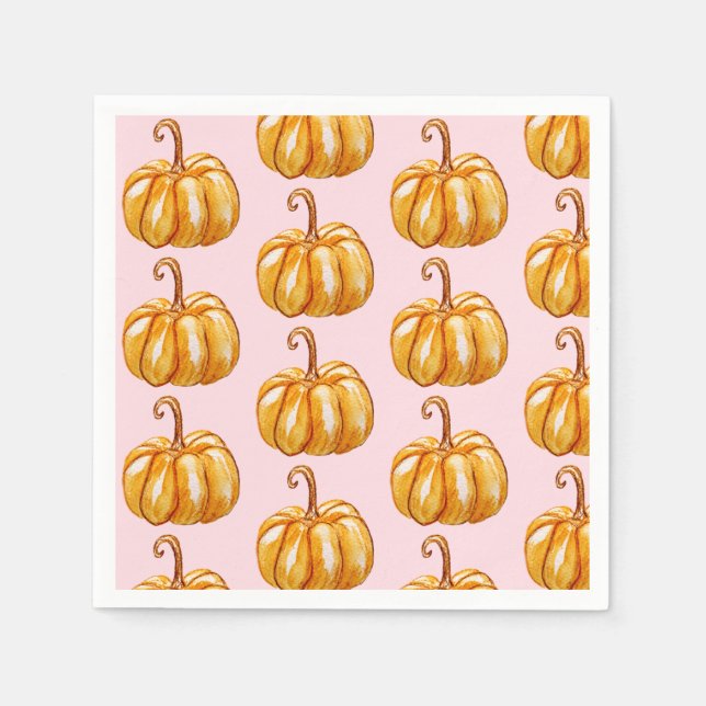 Pumpkin Art Papper napkins Pappersservett (Framsidan)