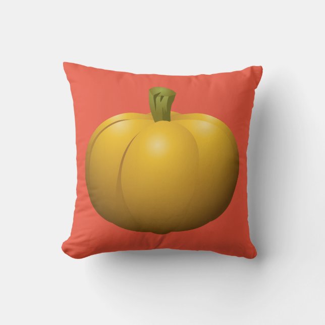 PUMPKIN AUTUMN FALL PILLOW KUDDE (Framsida)