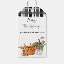 Pumpkin Autumn Höst löv Thanksgiving Business Presentetikett