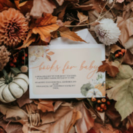 Pumpkin Autumn Shower Bokar för Baby Tilläggskort