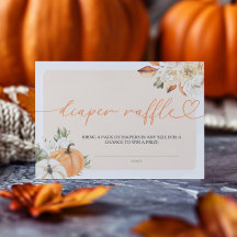 Pumpkin Autumn Shower Diaper Raffle
