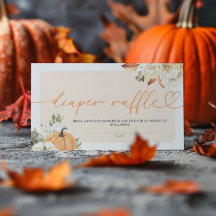 Pumpkin Autumn Shower Diaper Raffle
