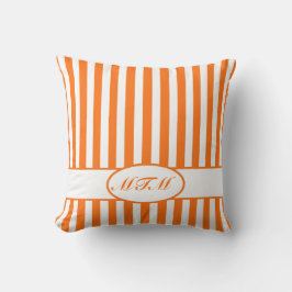 Pumpkin Autumnal Rand med monogram Kudde