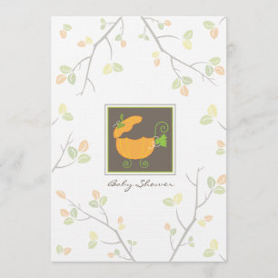 Pumpkin Baby Carriage Shower-inbjudan Inbjudningar