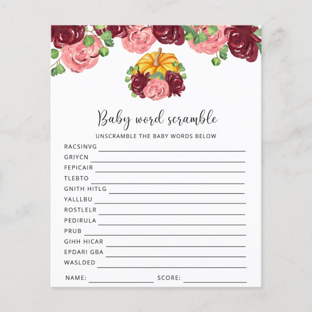 Pumpkin - Baby Ord-skandalen | Barnstödsspel (Framsida)